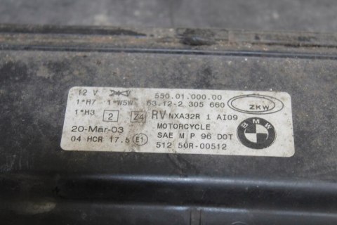 BMW K1200 GT K41 LAMPA REFLEKTOR PRZÓD 2305660 HOMOLOGACJA
